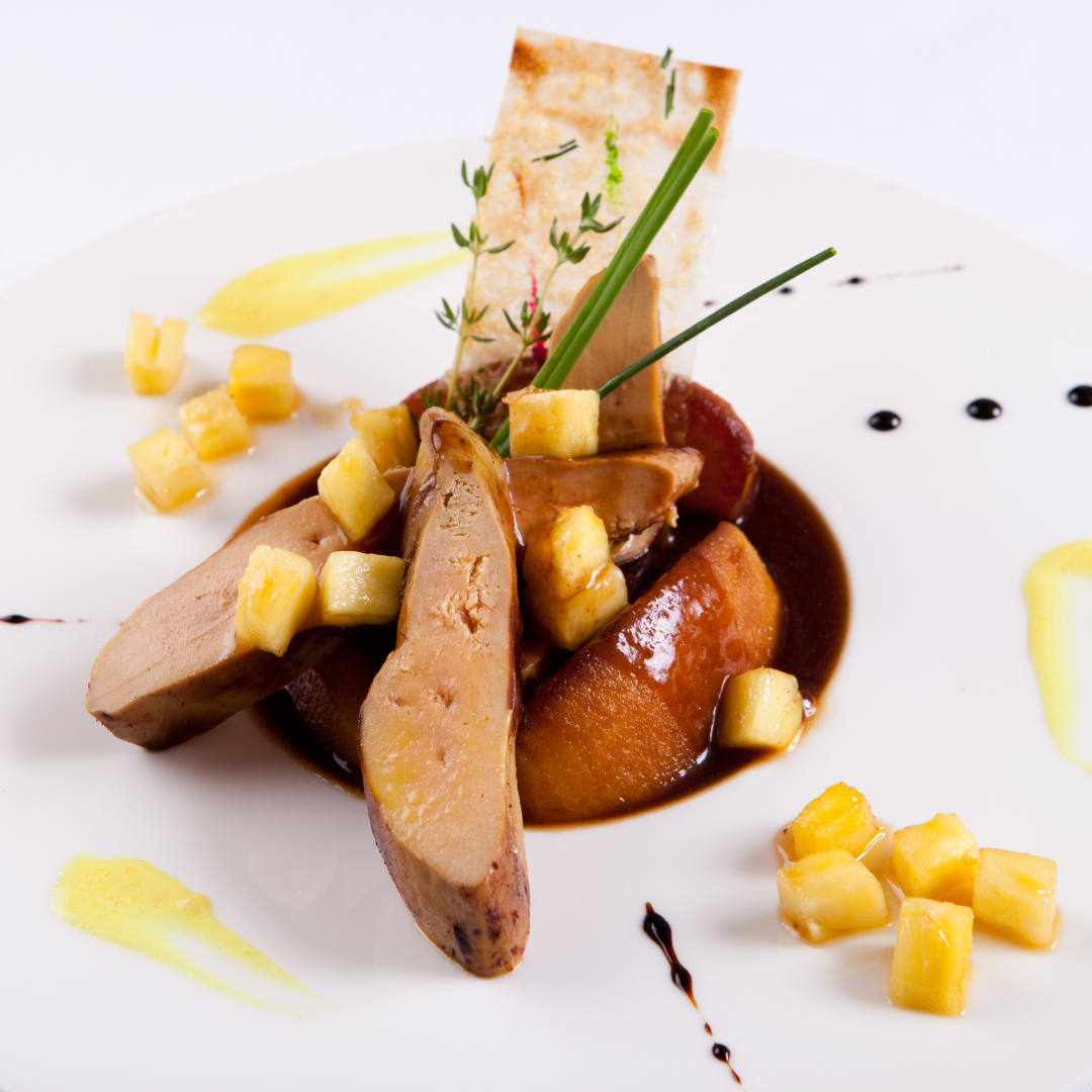 Foie Gras poêlé aux pommes caramélisées