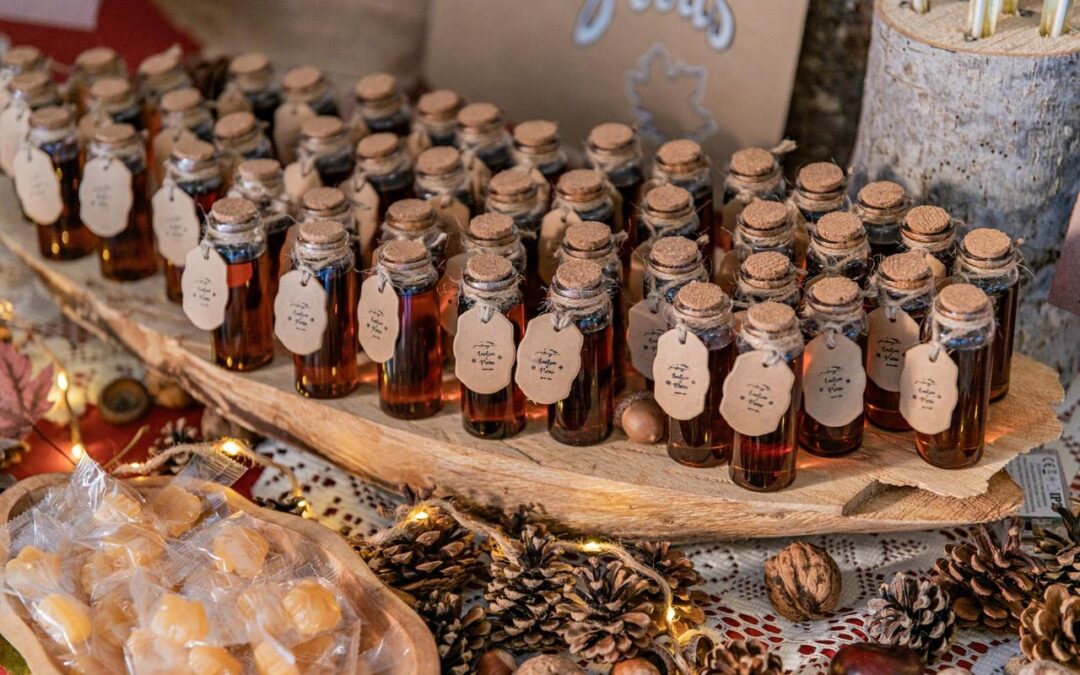 Idée de cadeau invité mariage champêtre en hiver