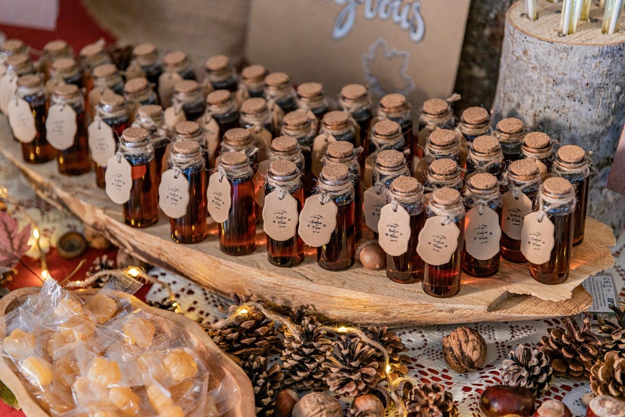 Idée de cadeau invité mariage champêtre en hiver